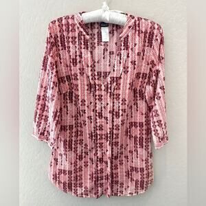 PATAGONIA | Sedum Pink Organic Cotton Boho Tunic Top | Size 6